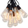 Vintage Edison Outdoor String Lights (ST40 Clear - Black Wire, 100 ft) view 1