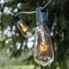 Vintage Edison Outdoor String Lights (ST40 Clear - Black Wire, 100 ft) view 3