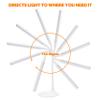 DAC LED Desk Lamp, Eye Care Table Lamp, 360 Degree Flexible Gooseneck, Continuously Dimmable, 3 Color Modes, Touch-Sensitive Control Panel, 40-Minute Auto Shut-Off Timer, White, 6W view 3