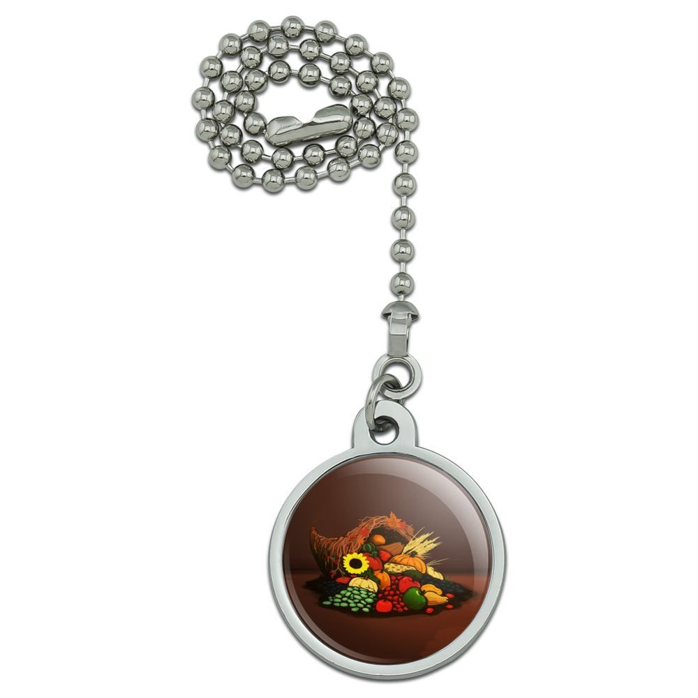 Cornucopia Thanksgiving Holiday Autumn Fall Ceiling Fan and Light Pull