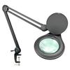 ESD Safe (Glass Lens) Professional LED Magnifying Lamp with Clamp (8 Diopter, 3X) Work Light, 4 Brightness Levels, Daylight Bright, 1200 Lumens, 5600K-6000K, Matte Black, BoliOptics MG16303322 view 1