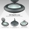 ESD Safe (Glass Lens) Professional LED Magnifying Lamp with Clamp (8 Diopter, 3X) Work Light, 4 Brightness Levels, Daylight Bright, 1200 Lumens, 5600K-6000K, Matte Black, BoliOptics MG16303322 view 3