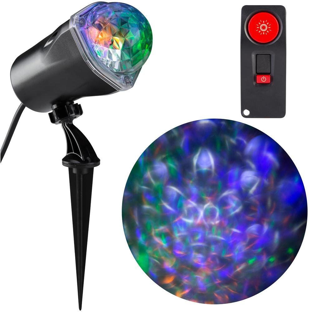 LightShow Ultra-bright LED Technology Projection Fire and Ice with Remote, Swivels to any Position, Stakes Easily Into the Ground, Features Colorful, Swirling Lights,