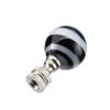 Aspen Creative 24009 Black and White Glass Ball Lamp Finial in Nickel Finish, 2" Tall (1 Pack) view 2