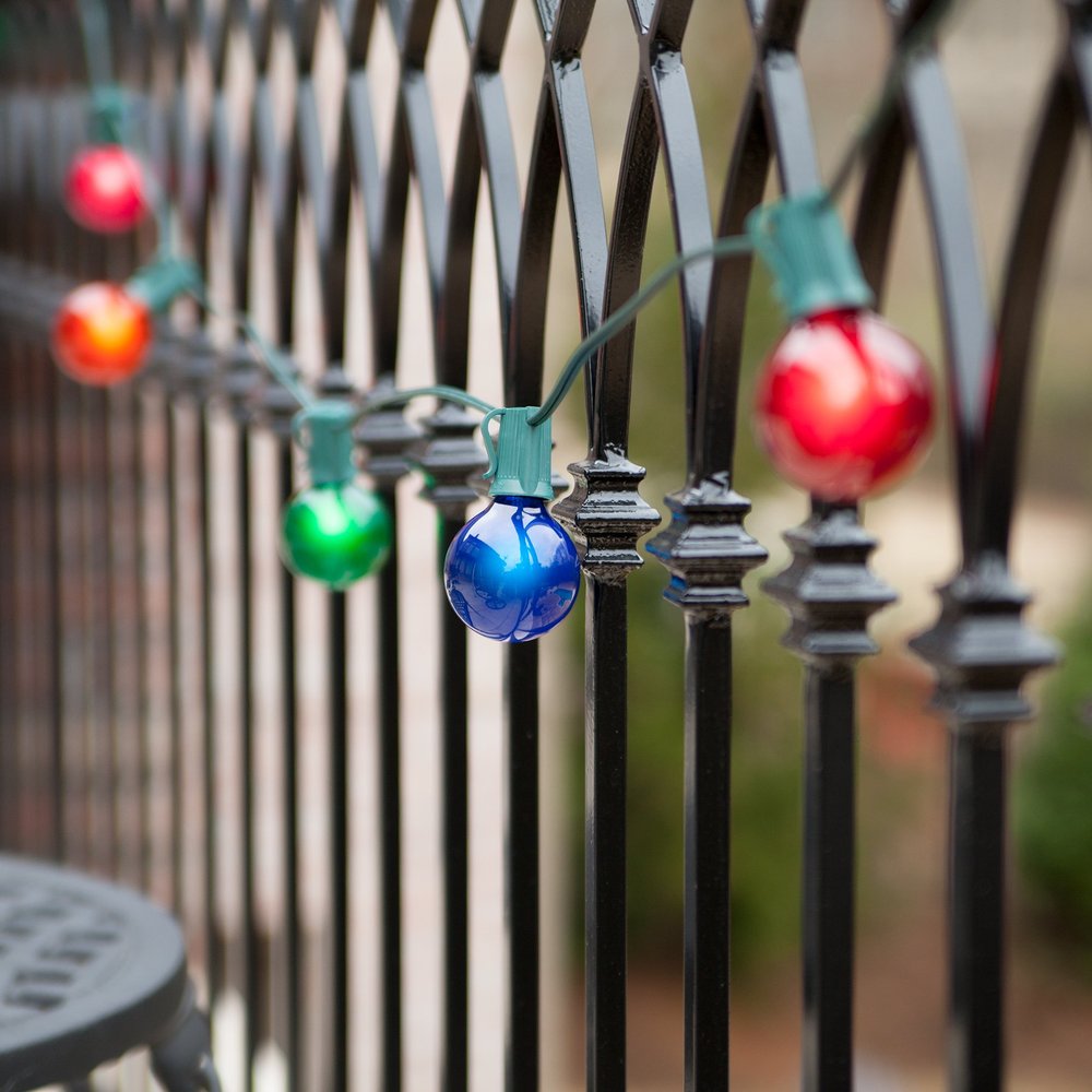 G50 Hanging Globe String Lights - String Lights Indoor Outdoor String Lights Patio String of Lights, Globe Bulb String Lights for Tent
