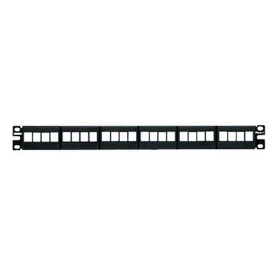 Panduit NKFP24Y Category-6 24-Port Flat Modular Patch Panel, Black