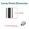 Aspen Creative 24019-21, 1 Pack Steel Lamp Finial in Brushed Nickel Finish, 1 1/4" Tall view 3
