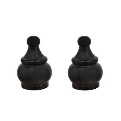 Aspen Creative 24017-32 Steel Lamp Finial in Oil Rubbed Bronze Finish, 1 1/2" Tall (2 Pack)