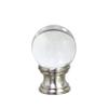 Aspen Creative 24014 Clear Glass Ball Lamp Finial in Nickel Finish, 1 1/2" Tall (1 Pack) view 1