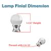 Aspen Creative 24014 Clear Glass Ball Lamp Finial in Nickel Finish, 1 1/2" Tall (1 Pack) view 3