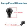 Aspen Creative 24018-31 Steel Lamp Finial in Oil Rubbed Bronze Finish, 1 3/8" (1 Pack) view 3