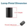 Aspen Creative 24019-31, 1 Pack Steel Lamp Finial in Oil Rubbed Bronze Finish, 1 1/4" Tall view 4