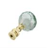 Aspen Creative 24007-22, 2 Pack, Light Green Faceted Crystal Lamp Finial in Brass Plated Finish, 2 1/4" Tall view 2