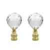Aspen Creative 24007-12 Clear Faceted Crystal Lamp Finial in Brass Plated Finish, 2-1/4" Tall (1 Pack) view 1