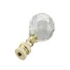 Aspen Creative 24007-12 Clear Faceted Crystal Lamp Finial in Brass Plated Finish, 2-1/4" Tall (1 Pack) view 2