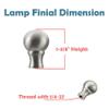 Aspen Creative 24018-21 Steel Lamp Finial in Brushed Nickel Finish, 1 3/8" (1 Pack) view 3