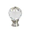 Aspen Creative 24008 Clear Faceted Crystal Lamp Finial in Brushed Nickel Finish, 1-3/4" Tall (1 Pack) view 1