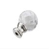 Aspen Creative 24008 Clear Faceted Crystal Lamp Finial in Brushed Nickel Finish, 1-3/4" Tall (1 Pack) view 2