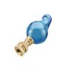 Aspen Creative 24016 Blue Glass Lamp Finial in Solid Brass Finish, 2 1/2" Tall (1 Pack) view 2