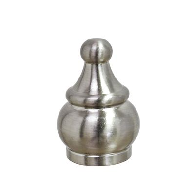 Aspen Creative 24017-21 Steel Lamp Finial in Brushed Nickel Finish, 1-1/2" Tall (1 Pack)