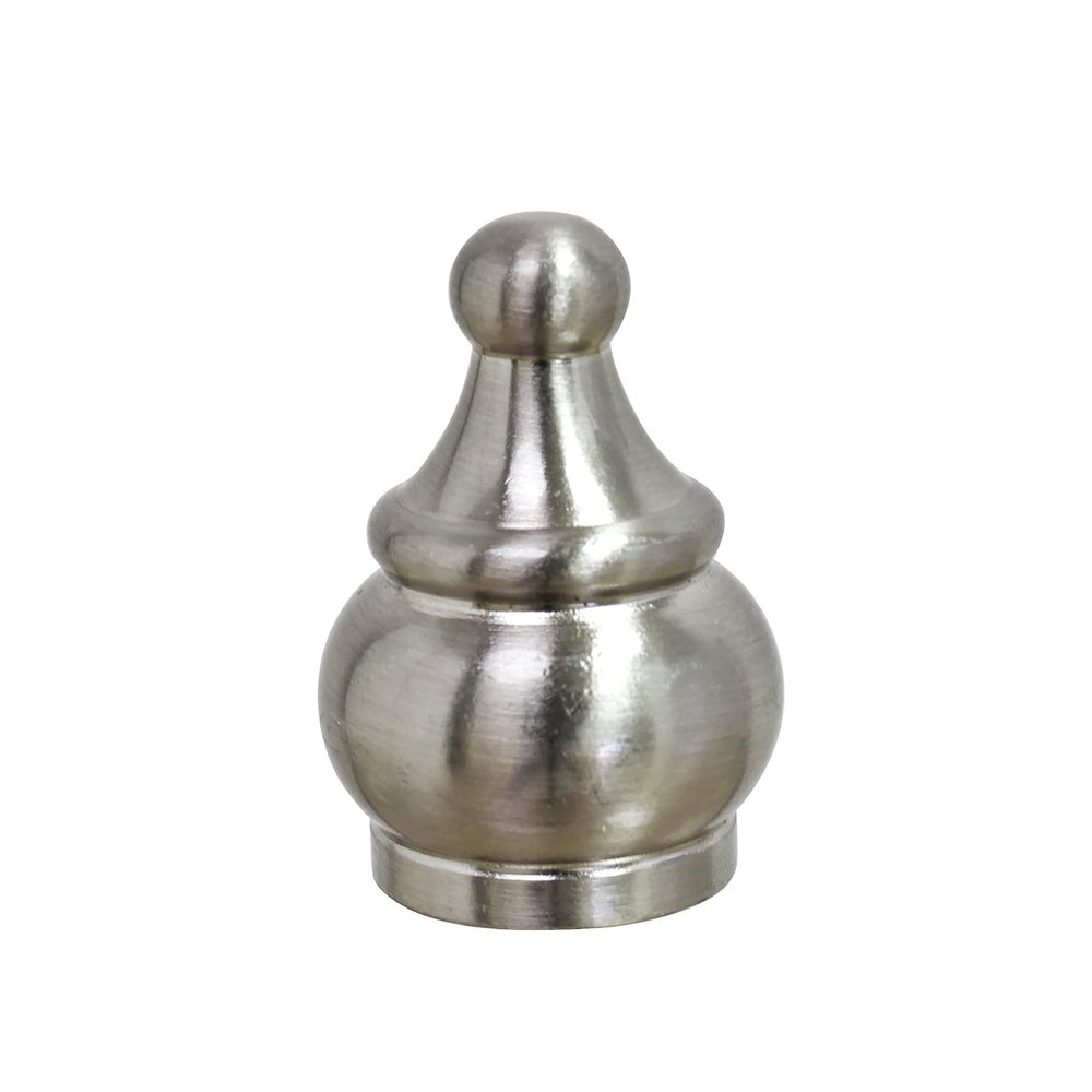 Aspen Creative 24017-21 Steel Lamp Finial in Brushed Nickel Finish, 1-1/2" Tall (1 Pack)