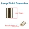 Aspen Creative 24019-11, 1 Pack Steel Lamp Finial in Brass Plated Finish, 1 1/4" Tall view 4