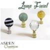 Aspen Creative 24007-32 Amber Faceted Crystal Lamp Finial in Brass Plated Finish, 2 1/4" Tall (2 Pack) view 4