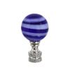 Aspen Creative 24013 Blue and White Glass Ball Lamp Finial in Nickel Finish, 2" Tall (1 Pack) view 1