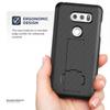 Encased Belt Clip Holster Case Compatible with LG V30 Thin Fit [DuraClip Series] Slim Grip Case & Belt Clip (Smooth Black) view 3