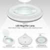 (5 inch Glass Lens) Professional LED Magnifying Lamp with Clamp, Dimmable, 1200 Lumens, 5600K-6000K Daylight Bright 60 SMD LED, Work Light Mounting Bracket Clamp (3 Diopter) BoliOptics MG16303121 view 3