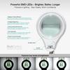 (5 inch Glass Lens) Professional LED Magnifying Lamp with Clamp, Dimmable, 1200 Lumens, 5600K-6000K Daylight Bright 60 SMD LED, Work Light Mounting Bracket Clamp (3 Diopter) BoliOptics MG16303121 view 4
