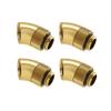 Barrow G1/4" Male to Female Extender Fitting, 45 Degree Rotary, Gold, 4-pack view 1