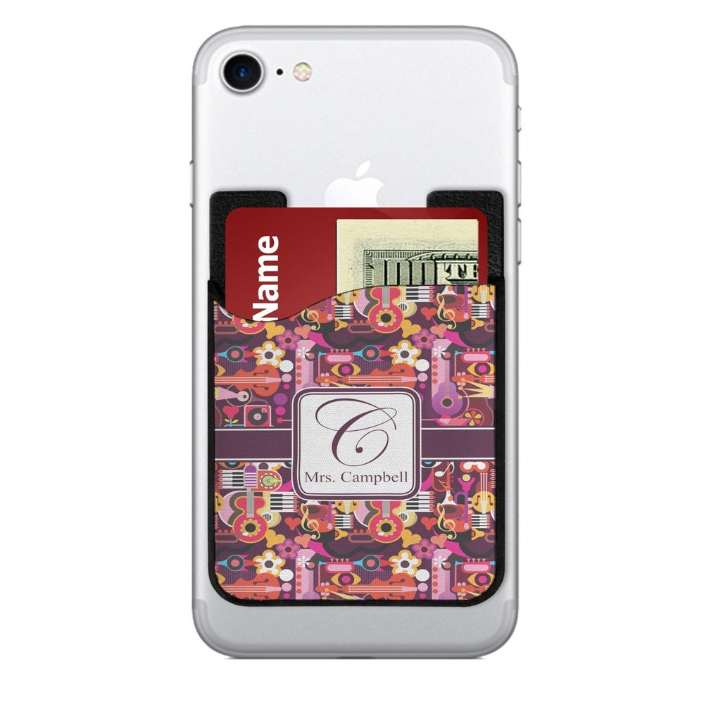 YouCustomizeIt Personalized Abstract Music 2-in-1 Cell Phone Credit Card Holder & Screen Cleaner