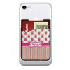 YouCustomizeIt Personalized Pink Monsters & Stripes 2-in-1 Cell Phone Credit Card Holder & Screen Cleaner view 1