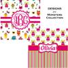 YouCustomizeIt Personalized Pink Monsters & Stripes 2-in-1 Cell Phone Credit Card Holder & Screen Cleaner view 4