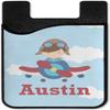 Personalized Airplane & Pilot 2-in-1 Cell Phone Credit Card Holder & Screen Cleaner view 2