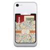 Personalized Swirly Floral 2-in-1 Cell Phone Credit Card Holder & Screen Cleaner view 1