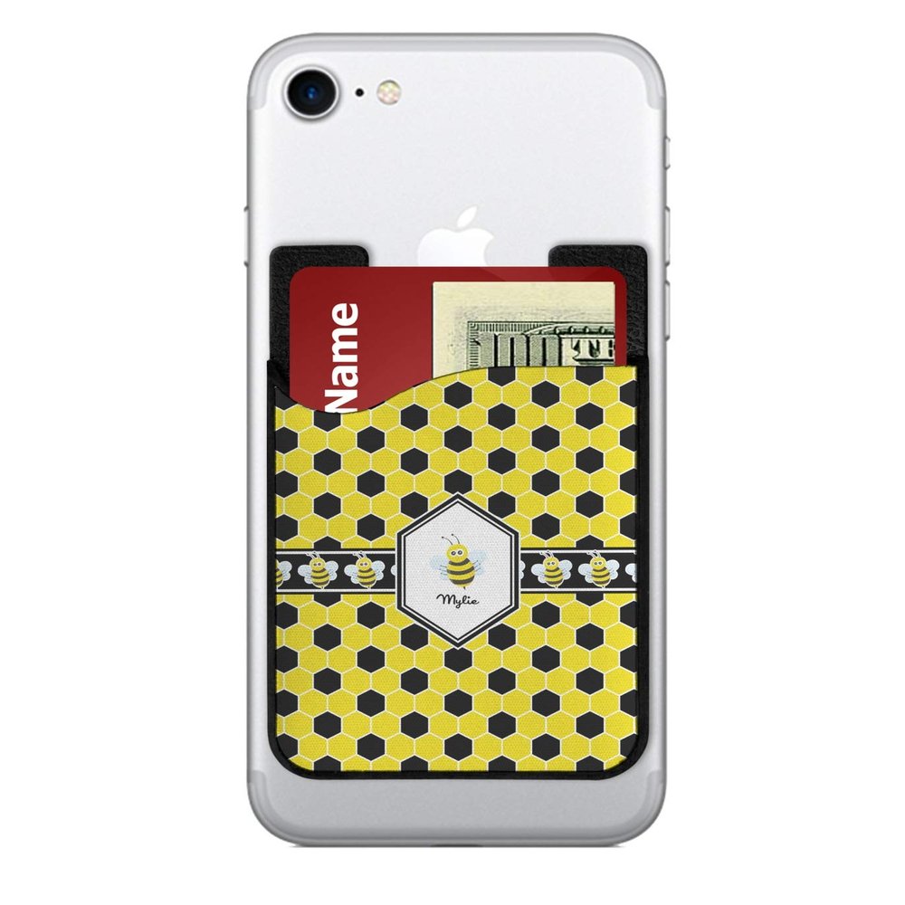 YouCustomizeIt Personalized Honeycomb 2-in-1 Cell Phone Credit Card Holder & Screen Cleaner