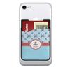 YouCustomizeIt Personalized Airplane Theme 2-in-1 Cell Phone Credit Card Holder & Screen Cleaner view 1