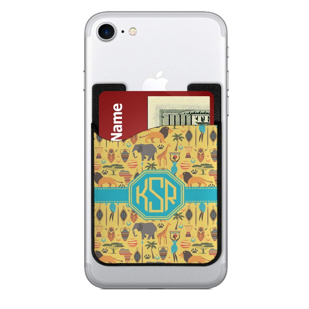 YouCustomizeIt Personalized African Safari 2-in-1 Cell Phone Credit Card Holder & Screen Cleaner