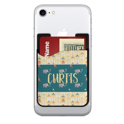 Personalized Animal Friend Birthday 2-in-1 Cell Phone Credit Card Holder & Screen Cleaner