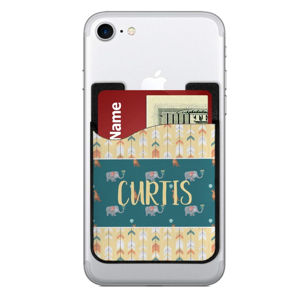 Personalized Animal Friend Birthday 2-in-1 Cell Phone Credit Card Holder & Screen Cleaner
