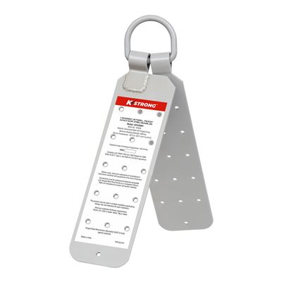KStrong UFA30001 Hinged Reusable Steel Roof Anchor, ANSI Compliant, 20.47" / Open x 3.01" (520 x 76 mm), Silver