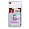 Personalized Airplane & Girl Pilot 2-in-1 Cell Phone Credit Card Holder & Screen Cleaner view 1