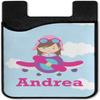 Personalized Airplane & Girl Pilot 2-in-1 Cell Phone Credit Card Holder & Screen Cleaner view 2