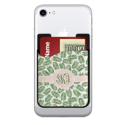 YouCustomizeIt Personalized Tropical Leaves 2-in-1 Cell Phone Credit Card Holder & Screen Cleaner