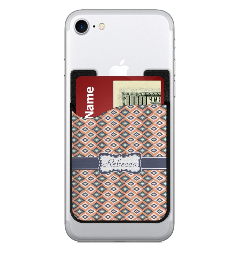 Personalized Tribal 2-in-1 Cell Phone Credit Card Holder & Screen Cleaner