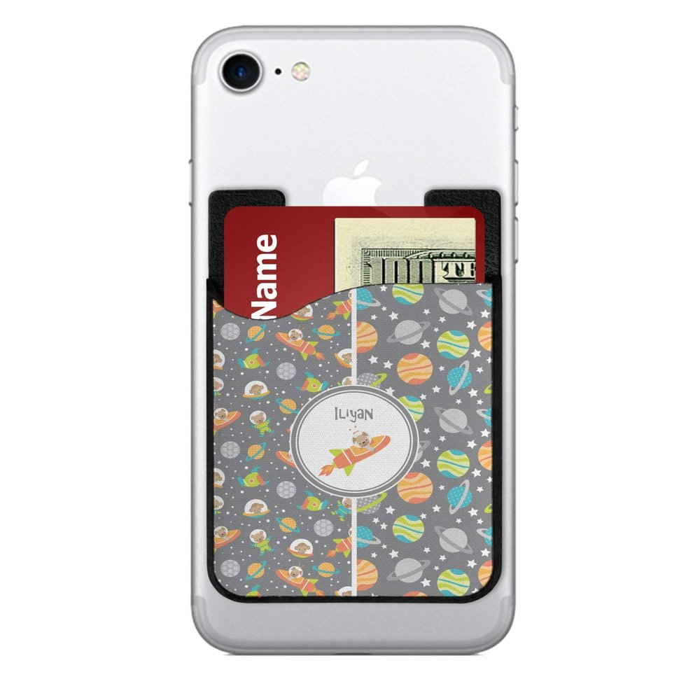 YouCustomizeIt Personalized Space Explorer 2-in-1 Cell Phone Credit Card Holder & Screen Cleaner