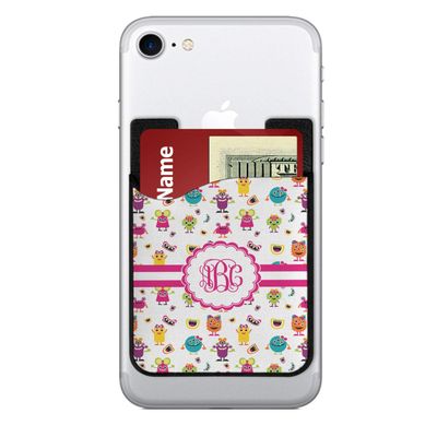 YouCustomizeIt Personalized Girly Monsters 2-in-1 Cell Phone Credit Card Holder & Screen Cleaner