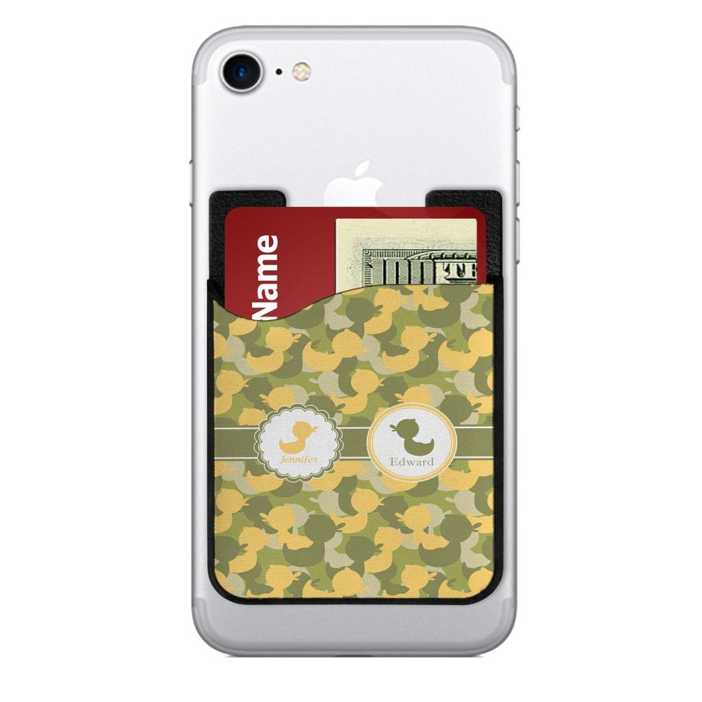 YouCustomizeIt Personalized Rubber Duckie Camo 2-in-1 Cell Phone Credit Card Holder & Screen Cleaner